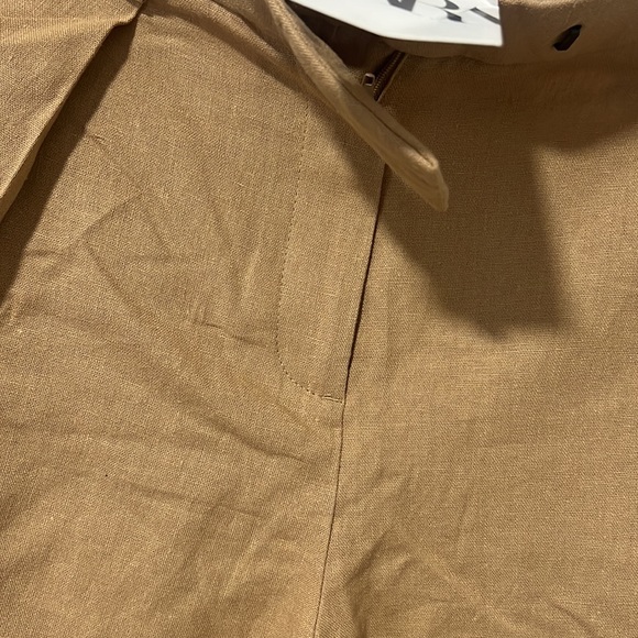 NWT Zara linen khaki pants, size M high waisted size M - Picture 5 of 5